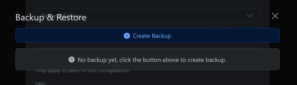 main backup dialogue main backup dialogue
